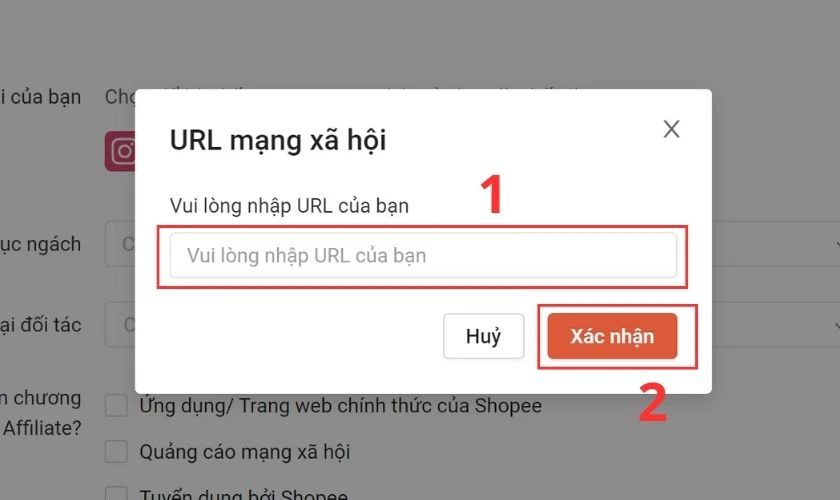 Bạn nhấn v&agrave;o X&aacute;c nhận