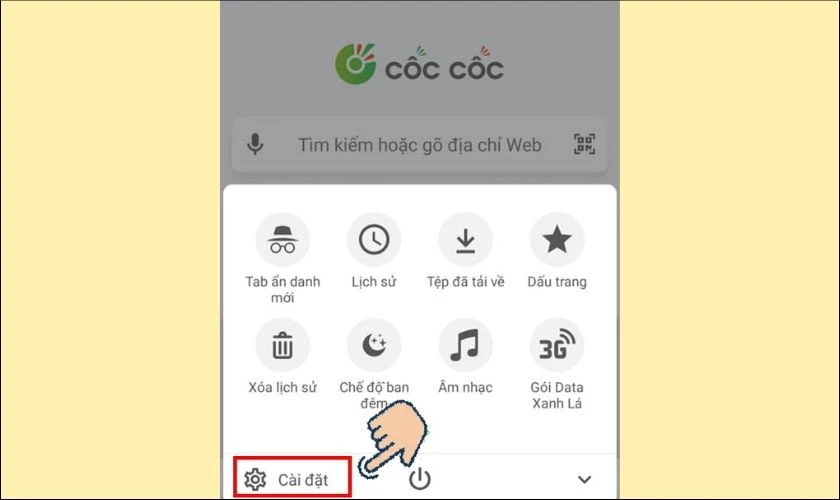 Chọn C&agrave;i đặt