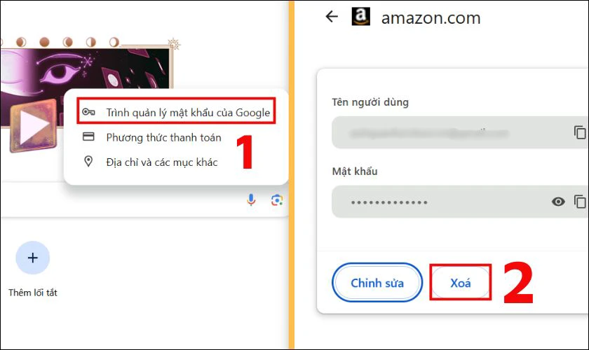 Tiếp tục chọn vào Trình quản lý mật khẩu của Google
