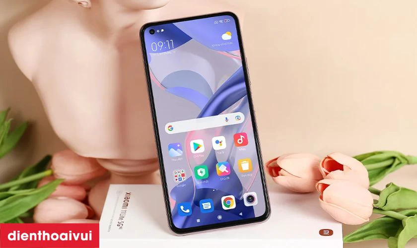 M&agrave;n h&igrave;nh Xiaomi 11 Lite 5G NE 8GB 128G AMOLED sắc n&eacute;t, mượt m&agrave;
