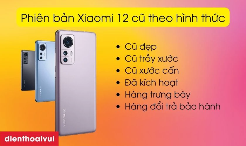 Xiaomi 12 cũ có những loại nào theo hình thức, xuất xứ