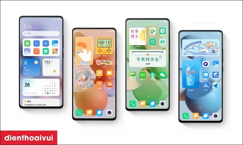 Giao diện MIUI 13 linh hoạt, th&acirc;n thiện với người d&ugrave;ng