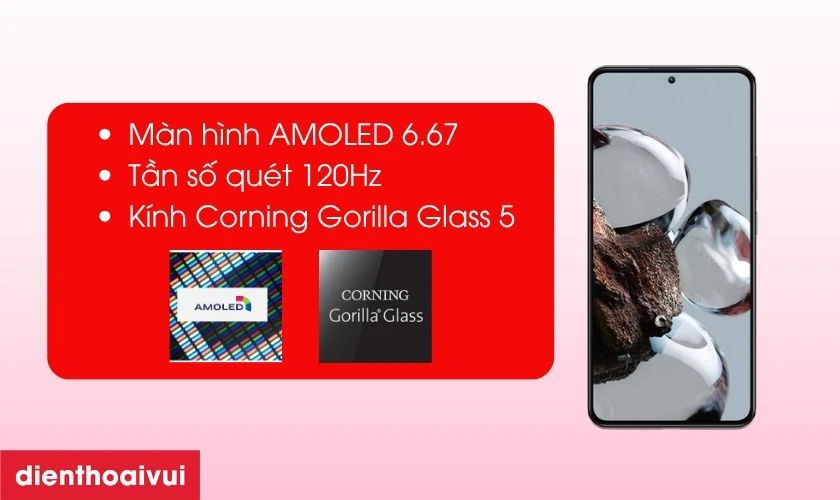 Xiaomi 12T 8GB 256GB đ&atilde; k&iacute;ch hoạt c&oacute; m&agrave;n h&igrave;nh AMOLED 120Hz sống động