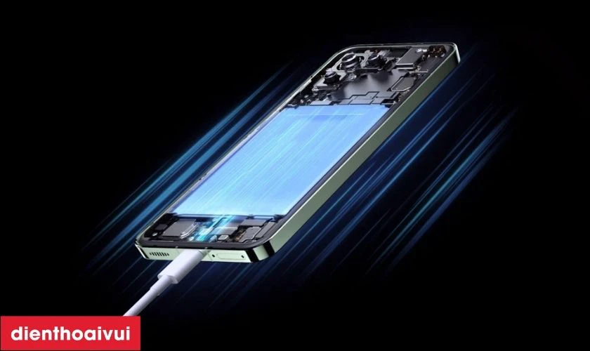 Vi&ecirc;n pin dung lượng 4500 mAh c&ugrave;ng sạc nhanh 67W của Xiaomi 13 5G 8GB 256GB