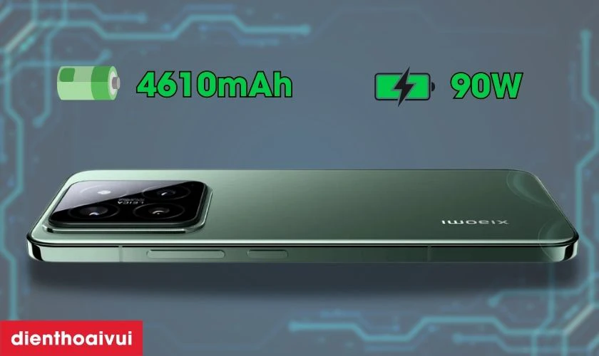 Xiaomi 14 5G tái định nghĩa hiệu suất năng lượng với viên pin 4610mAh