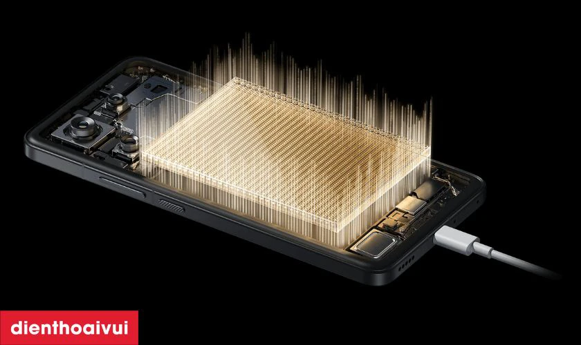 Pin 5000 mAh, sạc nhanh 120W c&oacute; d&acirc;y v&agrave; 50W kh&ocirc;ng d&acirc;y