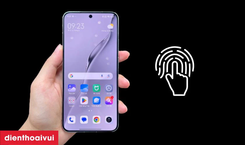 Cảm biến v&acirc;n tay dưới m&agrave;n h&igrave;nh Xiaomi 15 5G 12GB 256GB - Đ&atilde; k&iacute;ch hoạt
