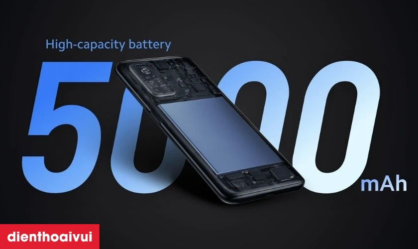 Dung lượng pin khủng l&ecirc;n đến 5000mAh