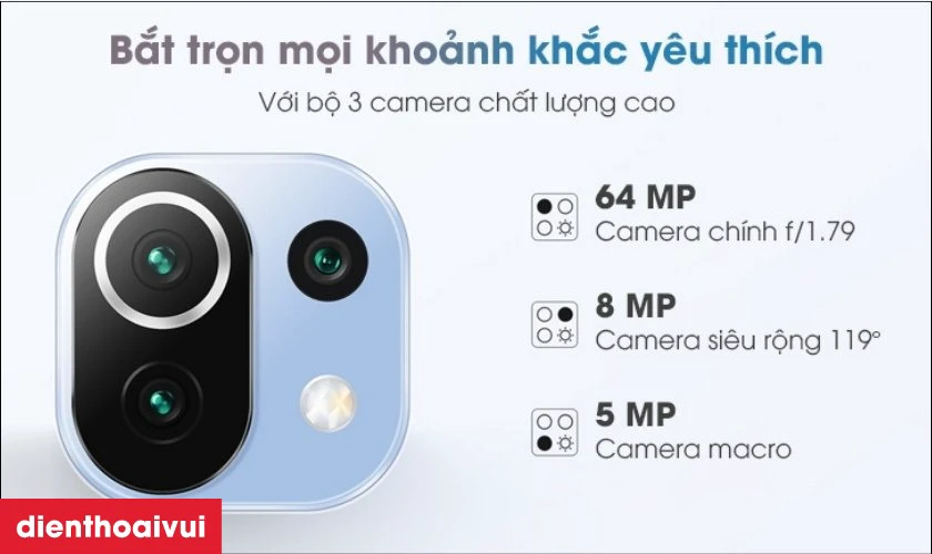 Cụm 3 camera sắc n&eacute;t&nbsp;