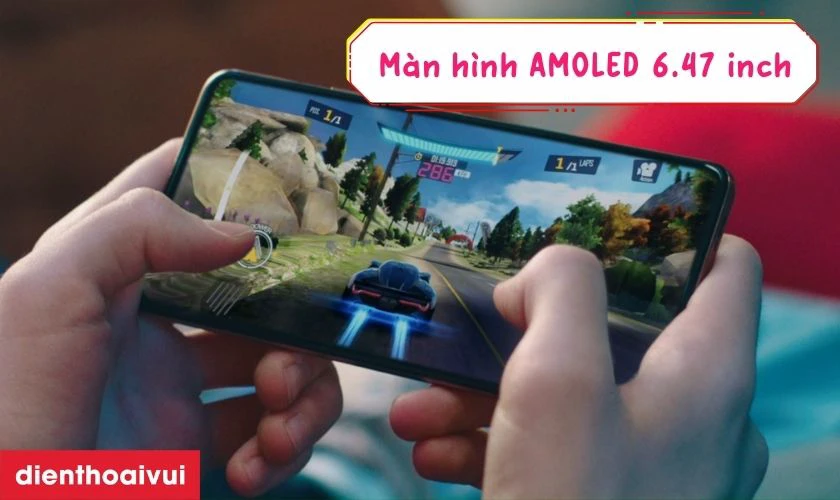 M&agrave;n h&igrave;nh AMOLED 6.47 inch FHD+ hiển thị sắc n&eacute;t
