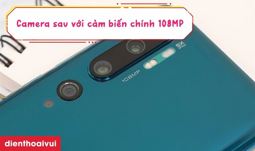 Camera sau 108MP hỗ trợ quay video 4K