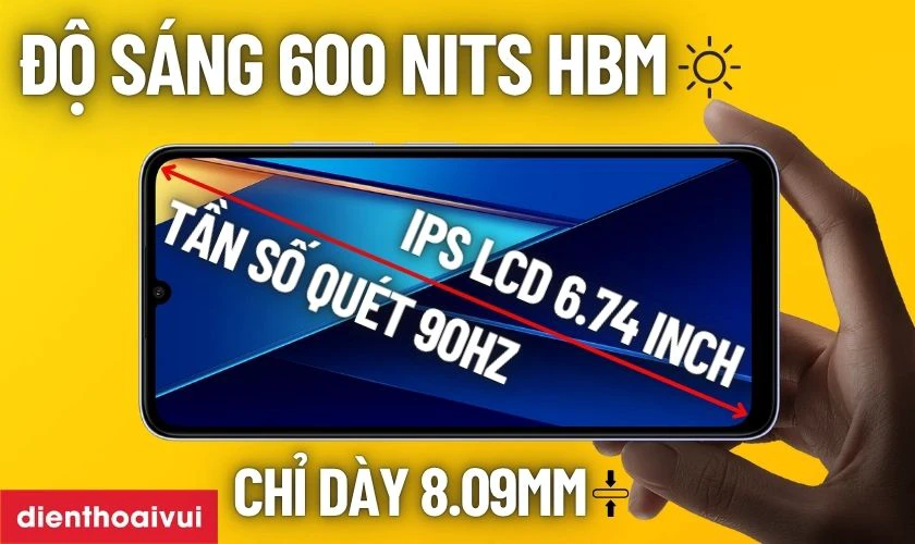 Xiaomi POCO C65 8GB 256GB - Cũ trầy xước c&oacute; m&agrave;n h&igrave;nh 6.74 inch