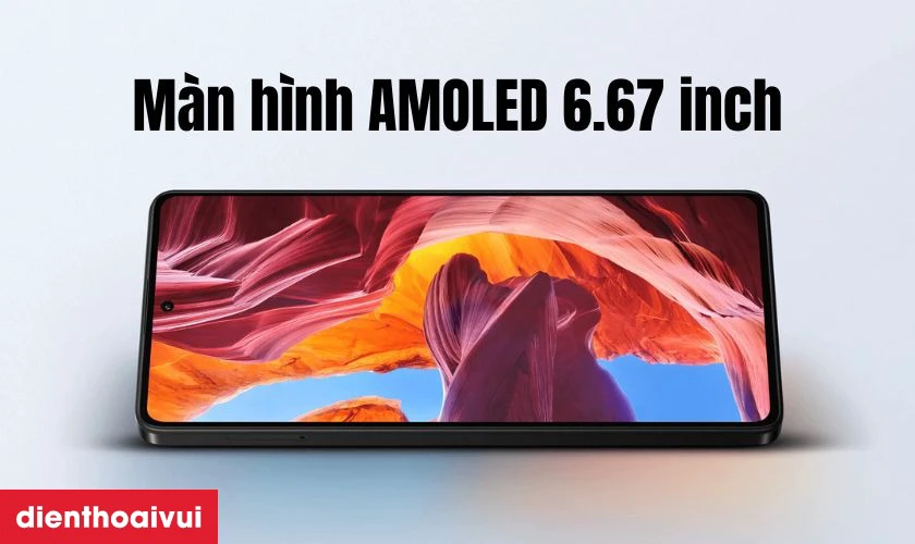 M&agrave;n h&igrave;nh AMOLED 6.67 inch, tần số qu&eacute;t 120Hz