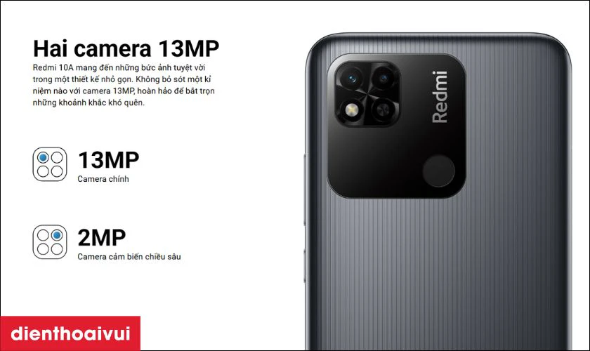 Camera ch&iacute;nh 13MP, hỗ trợ quay video Full HD 1080p