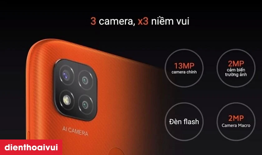 Xiaomi Redmi 9C 3G 64GB cũ - đẹp c&oacute; bộ 3 camera AI chất lượng cao