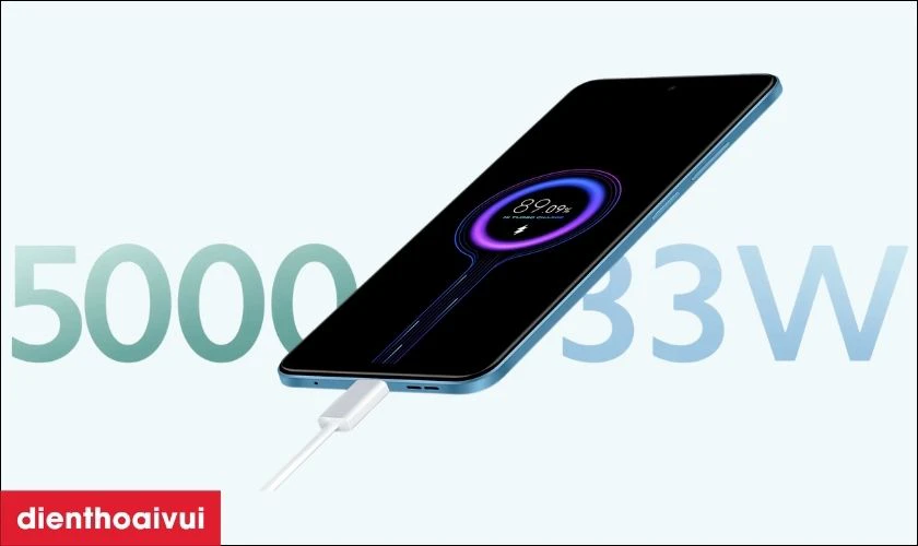 Redmi Note 12 8GB 128GB được Xiaomi trang bị một vi&ecirc;n PIN lớn 5000mAh