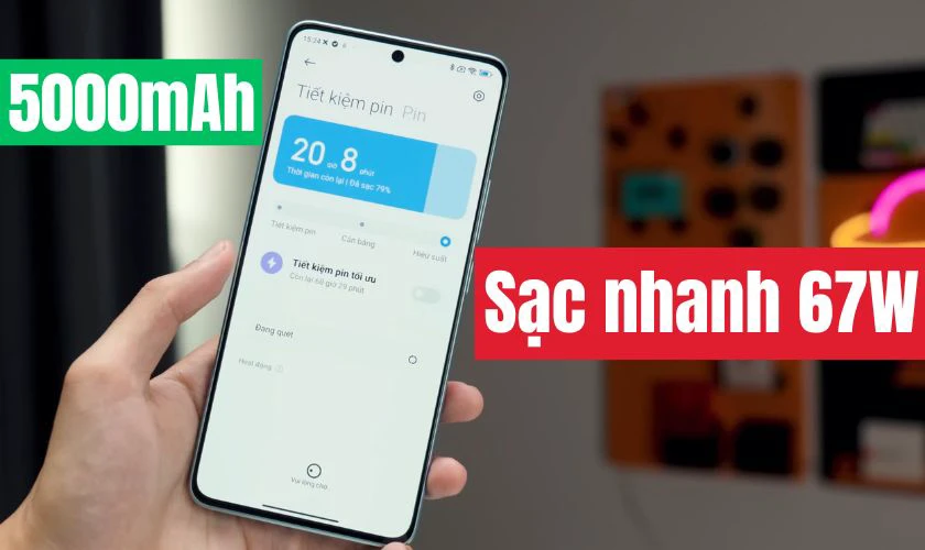 Xiaomi Redmi Note 13 Pro được trang bị pin dung lượng 5000mAh
