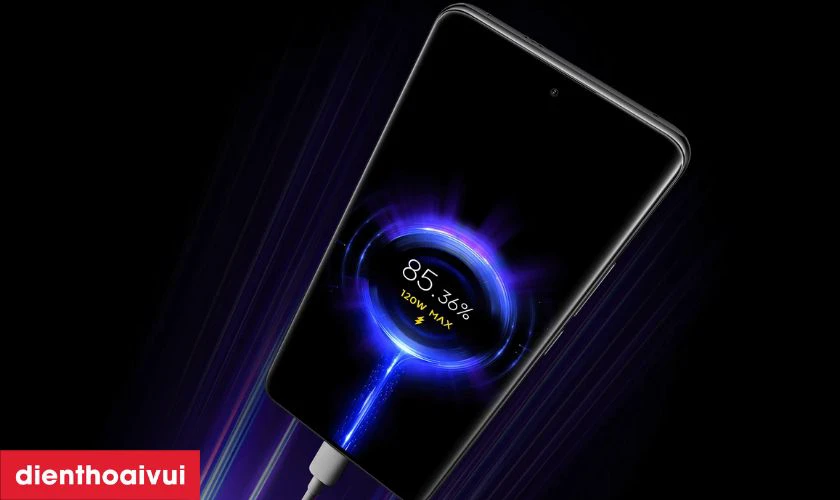 Pin dung lượng 5110 mAh c&ugrave;ng sạc nhanh 120W