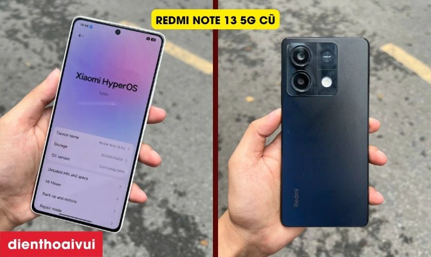 Redmi Note 13 5G cũ l&agrave; phi&ecirc;n bản d&agrave;nh cho người d&ugrave;ng muốn trải nghiệm kết nối 5G