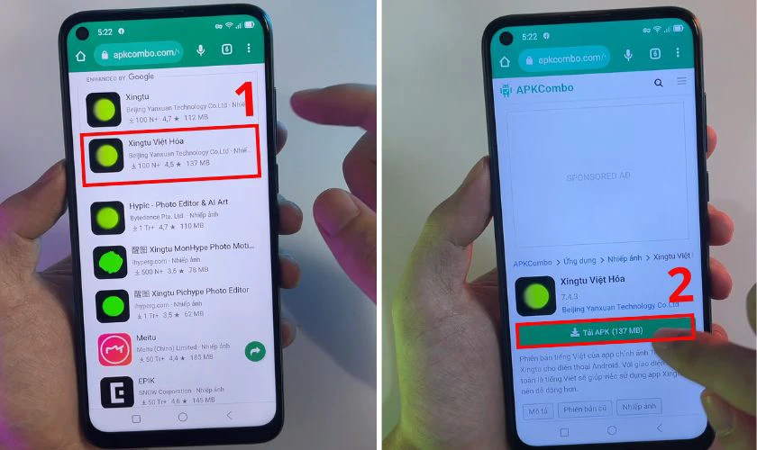 C&aacute;ch tải ứng dụng Xingtu tr&ecirc;n Android