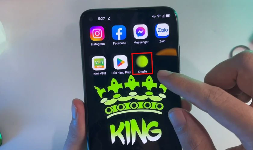 Nhấn Mở để khởi động Xingtu