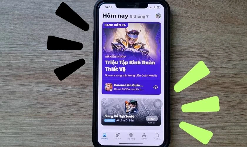 V&agrave;o ứng dụng App Store