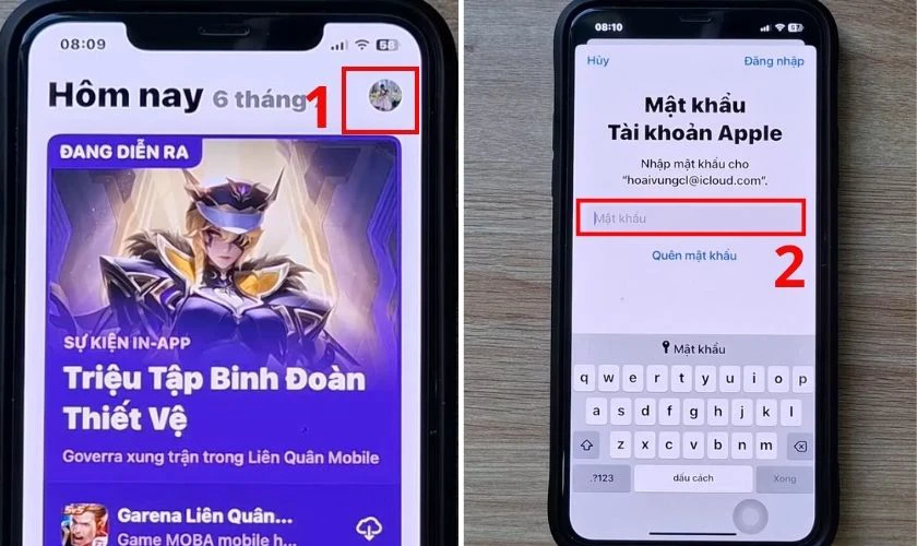 Chọn ID Apple, nhấp v&agrave;o Xem ID Apple