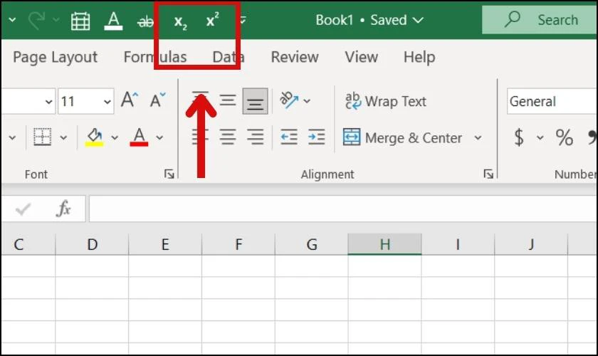 Hoàn tất thêm nút số mũ trên thanh Quick Access Toolbar