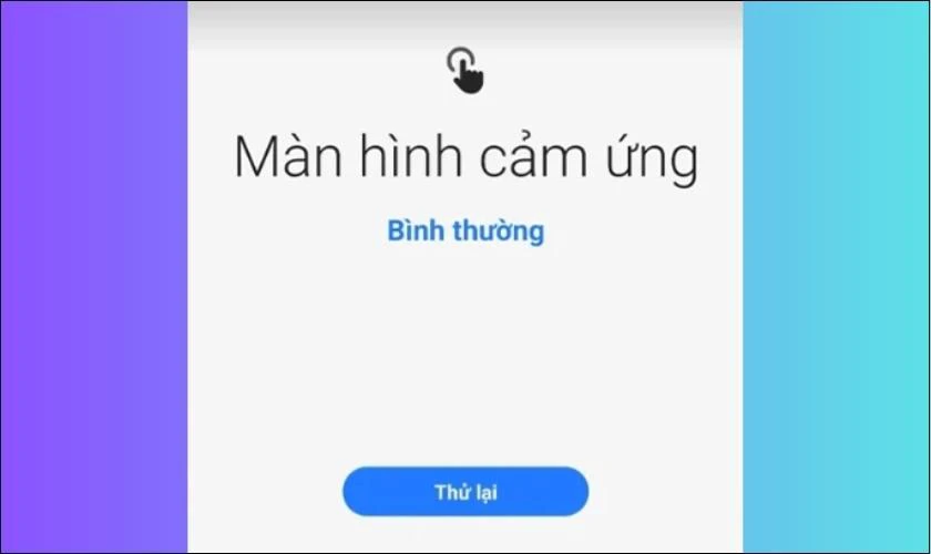 Máy sẽ trả về kết quả ngay lập tức trên màn hình