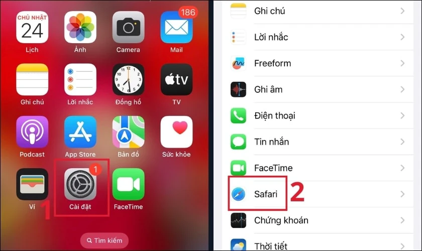 X&oacute;a bộ nhớ đệm của Safari tr&ecirc;n iPhone