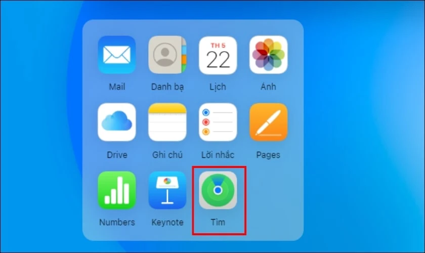 Vào mục Tìm để tìm thiết bị iPhone của bạn