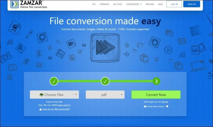 C&aacute;ch chuyển file XPS sang PDF bằng Zamzar