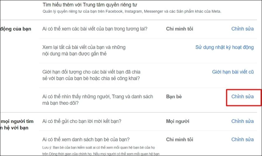 Nhấn chọn v&agrave;o mục Chỉnh sửa