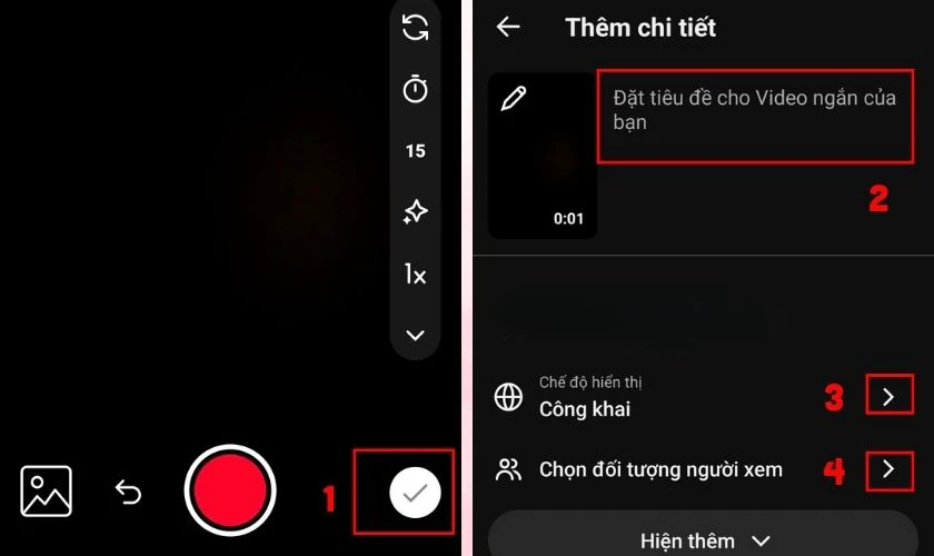 Sau khi hoàn tất chỉnh sửa, nhấn vào dấu tick hoàn thành