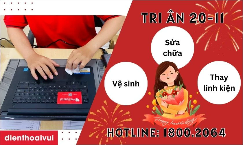 Khuyến m&atilde;i 20/11 dịch vụ sửa chữa laptop