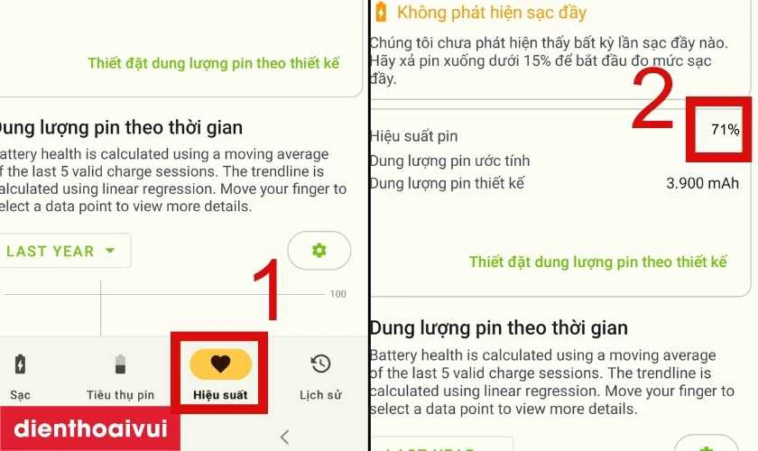 Sử dụng phần mềm AccuBattery tải tr&ecirc;n CH Play