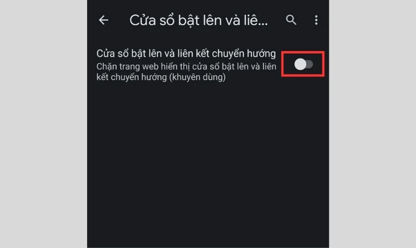 Chọn tắt mục này đi để hạn chế quảng cáo trên điện thoại Samsung