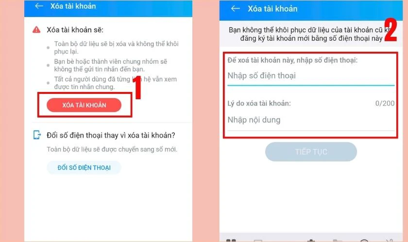 Xử lý Zalo bị hacker tấn công bằng cách xoá tài khoản