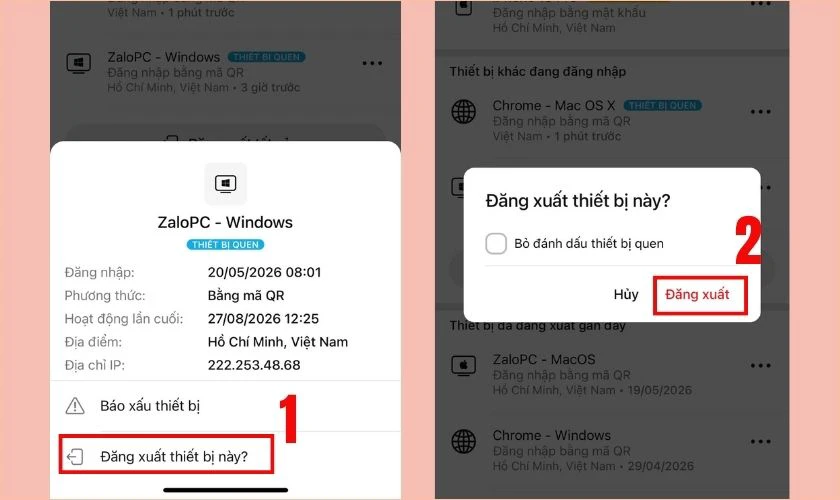 Cách lấy lại tài khoản khi quên đăng xuất trên thiết bị lạ