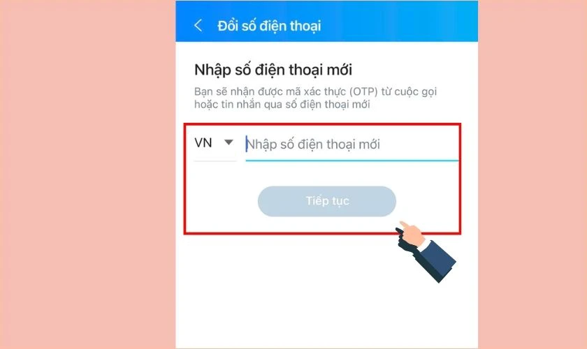 Thay số điện thoại để lấy lại quyền kiểm soát Zalo bị hack