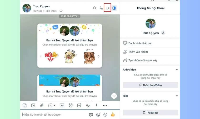C&aacute;ch gọi video Zalo tr&ecirc;n m&aacute;y t&iacute;nh