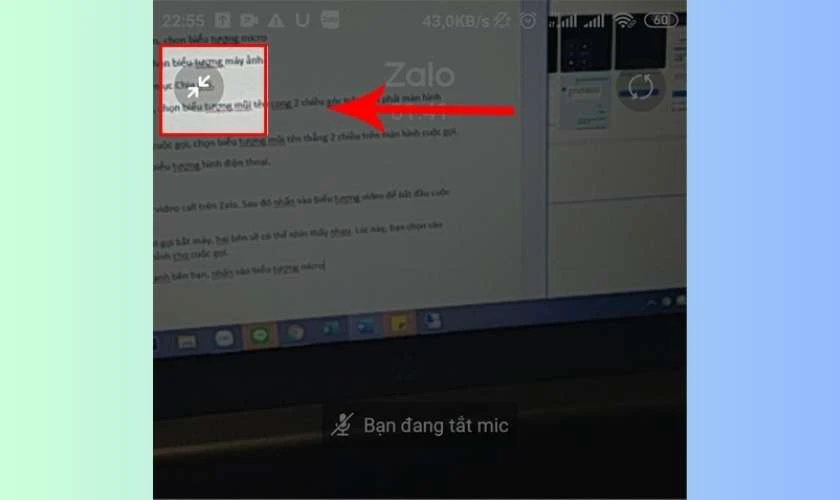 C&aacute;ch thu nhỏ m&agrave;n h&igrave;nh cuộc gọi