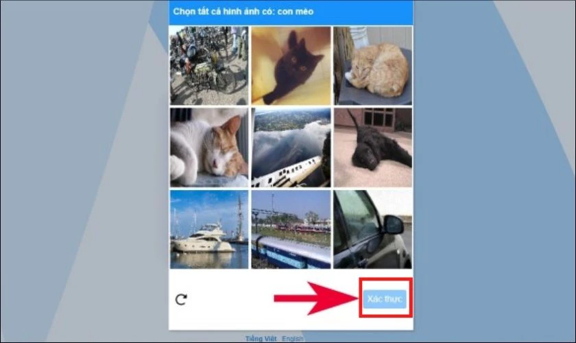 Nhập mã xác minh Captcha