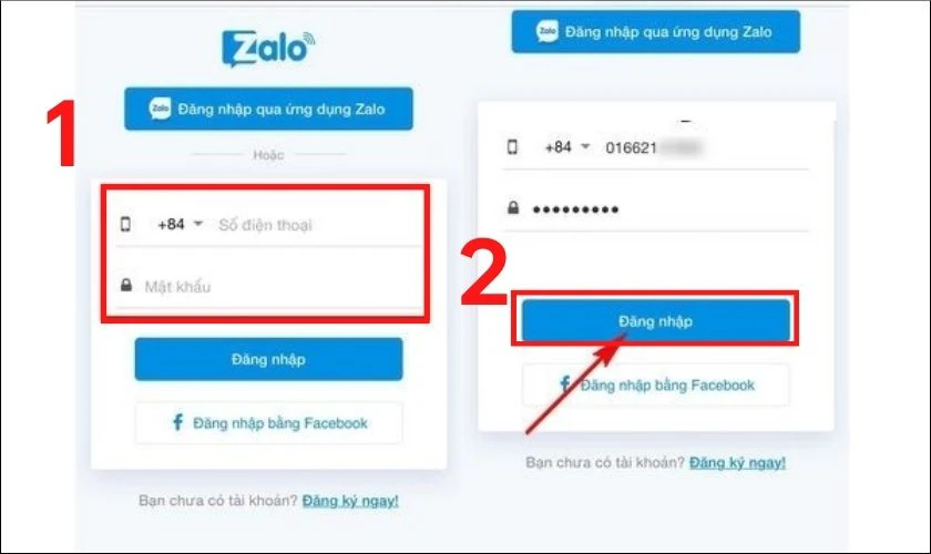 Zalo Web - Đăng nhập trên điện thoại, máy tính