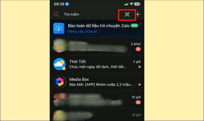 Mở ứng dụng Zalo trên điện thoại