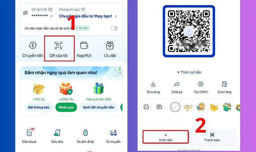 Cách nhận tiền qua ZaloPay