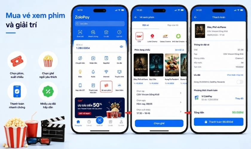 Mua vé xem phim và giải trí