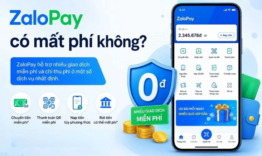 ZaloPay có mất phí không?