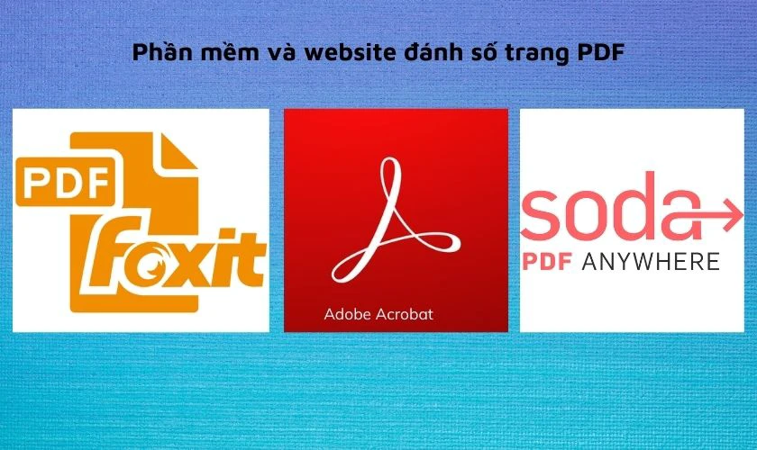 Một số phần mềm và website đánh số trang PDF khác