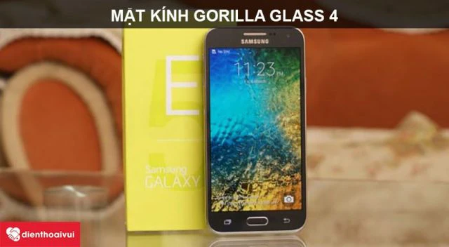 Samsung Galaxy E5 sử dụng k&iacute;nh Gorilla Glass 4